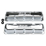 Edelbrock Signature Series Valve Cover Set, Chromed Steel, USA Made, 1966-91 AMC V8 (FREE lower 48 ground shipping in approx. 1-2 Weeks)