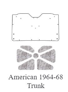 Trunk Insulation Pad, Smooth-Molded ABS Cover with Heat Shield Insulation Panels, 1964-68 Rambler American (FREE lower 48 ground shipping in approx. 2-3 weeks)