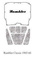 Hood Insulation Pad, Molded ABS Cover with 3D Rambler Logo & Heat Shield Insulation Panels, 1965-66 Rambler Classic (FREE lower 48 ground shipping in approx. 2-3 weeks)