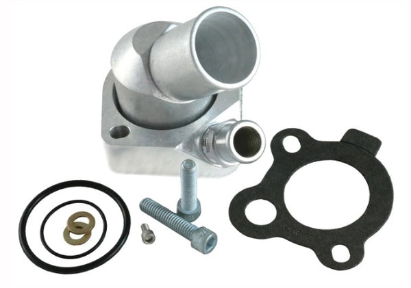 Thermostat Housing Kit, Satin Billet Aluminum, 1966-91 AMC V8 290, 304, 343, 360, 390, and 401 - FREE lower 48 ground shipping in Approx. 3-4 weeks