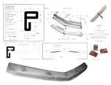 Grille Bumper Rubber Strip Set, Show Quality, 1968-69 AMC AMX, Javelin (FREE lower 48 ground shipping in approx. 1-2 weeks)