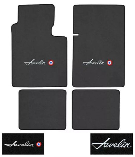 Floor Mats, 4-Piece Set, OE Correct 80/20 100% Nylon Loop Carpet, Choose Mat Color & Plain or Embroidered Logo, 1968-69 AMC Javelin (FREE lower 48 ground shipping in approx. 1-2 weeks)