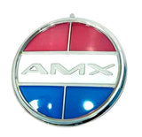 Emblem, Steering Wheel Center Insert, Show Quality, 1970-71 AMC AMX, Javelin AMX (FREE lower 48 ground shipping in approx. in 1-2 weeks)