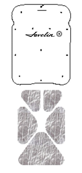 Hood Insulation Pad, Molded ABS Cover with 3D Javelin Logo & Heat Shield Insulation Panels, 1971-74 AMC Javelin (FREE lower 48 ground shipping in approx. 2-3 weeks)