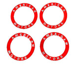 Volcano Wheel Center Cap Inserts, Set of 4, 1971-88 AMC (See Applications) - FREE lower 48 ground shipping in approx. 1-2 weeks