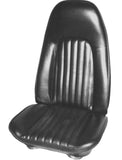 Bucket Seat Covers, Show Quality Reproduction, Coachman Grain Vinyl With Ventilair Grain Inserts, Black, 1971 AMC Javelin, Javelin AMX (FREE lower 48 ground shipping in approx. 4 months)