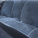 Rear Bench Seat Covers, Show Quality Reproduction, Corduroy Cloth Inserts & Collars With Cologne Grain Skirts, Choose From 4 Colors, 1972 AMC Javelin, Javelin AMX (FREE lower 48 ground shipping in approx. 4 months)