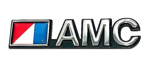 Emblem, AMC Flag Rear Deck or Rear Spoiler, Show Quality, 1973-88 AMC (See Applications) (FREE lower 48 ground shipping in approx. in 1-2 weeks)