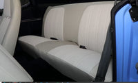 Rear Bench Seat Covers, Show Quality Reproduction, Knitted Grain Inserts With Coachman Grain Skirts Vinyl, Choose From 5 Colors, 1974 AMC Javelin, Javelin AMX, Matador (FREE lower 48 ground shipping in approx. 4 months)