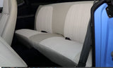 Rear Bench Seat Covers, Show Quality Reproduction, Knitted Grain Inserts With Coachman Grain Skirts Vinyl, Choose From 5 Colors, 1974 AMC Javelin, Javelin AMX, Matador (FREE lower 48 ground shipping in approx. 4 months)