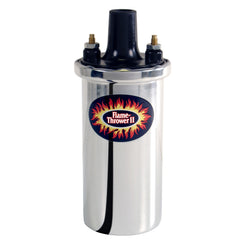 Ignition Coil, Flamethrower II, Oil Filled, Chrome, 1967-91 AMC & Jeep V8 - FREE lower 48 ground shipping in approx. 1-week