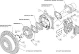 4-Wheel Disc Conversion Kit, Wilwood, 12" Drilled/Slotted Rotors With Red or Black 6-Piston Front/4-Piston Rear Calipers, for OE AMC Disc Brake Spindles, 1967-1983 AMC - FREE lower 48 ground shipping in approx. 1-2 months