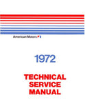 Technical Service Manual, 1972 AMC - FREE lower 48 ground shipping in approx. 1-2 weeks