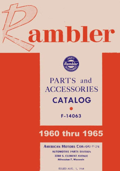 Catalogue d'échange de pièces et d'accessoires, F-14063, Rambler 1960-1965 - Expédition directe dans environ 1 à 2 semaines