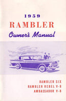 Owner's Manual, 1959 Rambler Ambassador, Rebel, Six - FREE lower 48 ground shipping in approx. 1-2 weeks