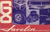 Owner's Manual, 1968 AMC Javelin - FREE lower 48 ground shipping in approx. 1-2 weeks