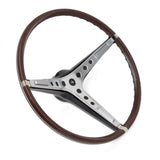 Steering Wheel, 16" Woodgrain 3-Spoke With Center Horn Trim, 1968-69 AMC AMX, Javelin (FREE lower 48 ground shipping in approx. 1-2 weeks)