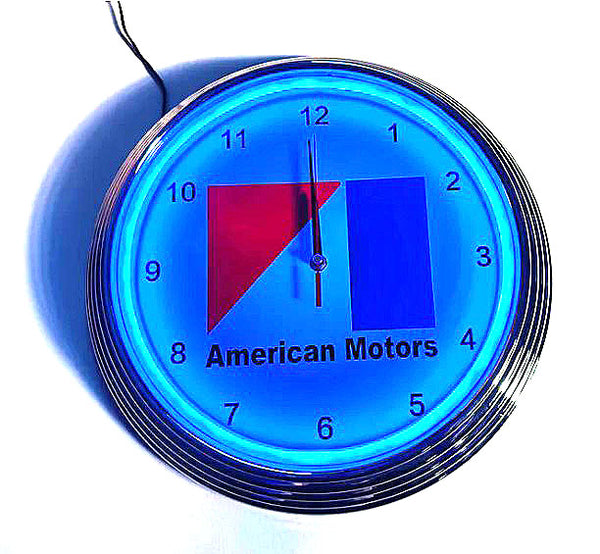 Neon Clock, American Motors, Show Quality (FREE lower 48 ground shipping in approx. in 1-2 weeks)