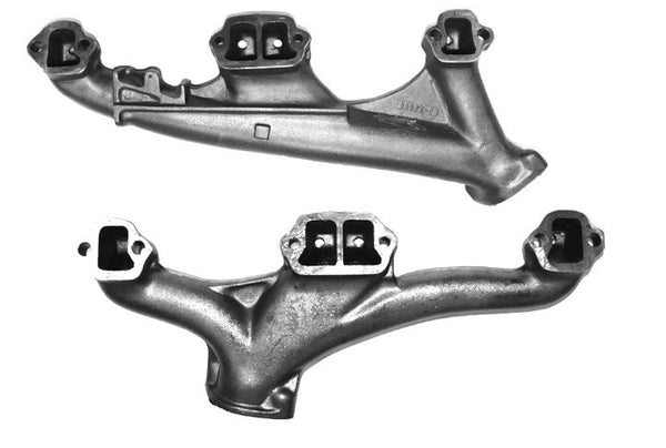 Exhaust Manifold Kit, High Flow Dog Leg Port, 1970-91 AMC V8 (FREE lower 48 ground shipping in approx. 2-3 weeks)