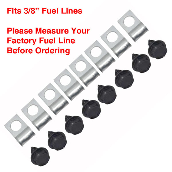 Fuel Line Clip Kit, For 3/8" Diameter Fuel Lines Only, 16 PC (FREE lower 48 ground shipping in approx. 1-2 weeks) (Copy)