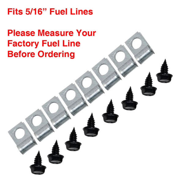 Fuel Line Clip Kit, For 5/16" Diameter Fuel Lines Only, 16 PC (FREE lower 48 ground shipping in approx. 1-2 weeks)