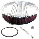 Finned Cast Aluminum Air Cleaner Kit, 14"x3", Polished, 1966-91 AMC V8 (FREE lower 48 ground shipping in approx. in 3-4 Weeks)