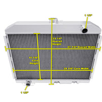 Aluminum Radiator, 2-Row, 1970-78 Gremlin, 1970-77 Hornet (FREE lower 48 ground shipping in approx. 1-2 weeks)