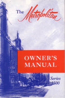 Owner's Manual, 1955 Metropolitan - FREE lower 48 ground shipping in approx. 1-2 weeks