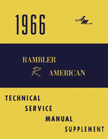 Manuel de service technique, Supplément pour moteur Rambler American 290 CID V8 1966 - Expédition directe dans environ 1 à 2 semaines