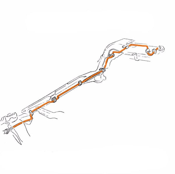 Conduite de retour de carburant, OE en acier ou en acier inoxydable, AMC Eagle SX4 1981-83 (livraison directe sous environ 1 à 2 semaines)