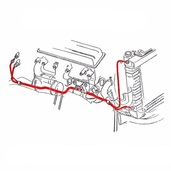 Trans Cooler Lines, 2 PC, 5/16" w/o Fittings At Radiator, 1968-70 AMC AMX and Javelin, OE Steel or Stainless (FREE lower 48 ground shipping in approx. 1-2 weeks)