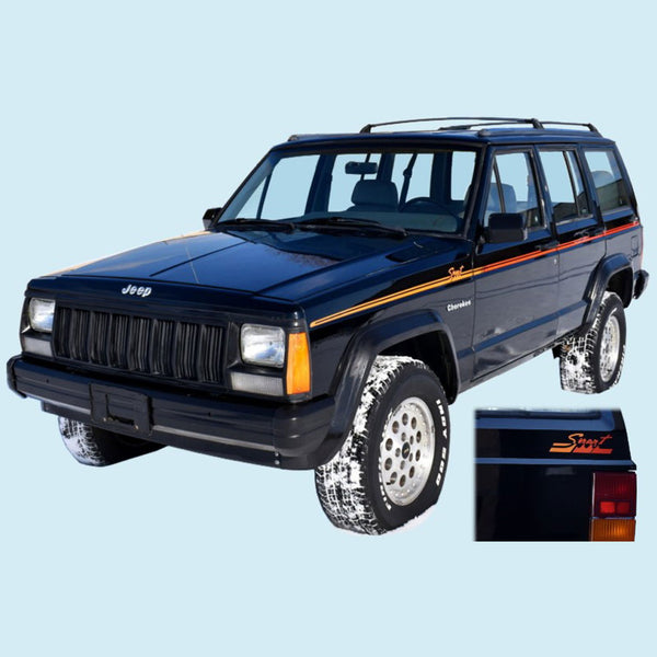 Kit de décalcomanies et de bandes, camion Cherokee Sport XJ 1991-92 - Expédition directe dans environ 1 à 2 semaines